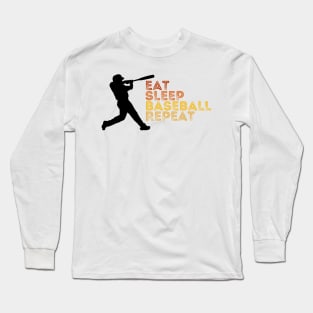 Eat Sleep Baseball Repeat Long Sleeve T-Shirt